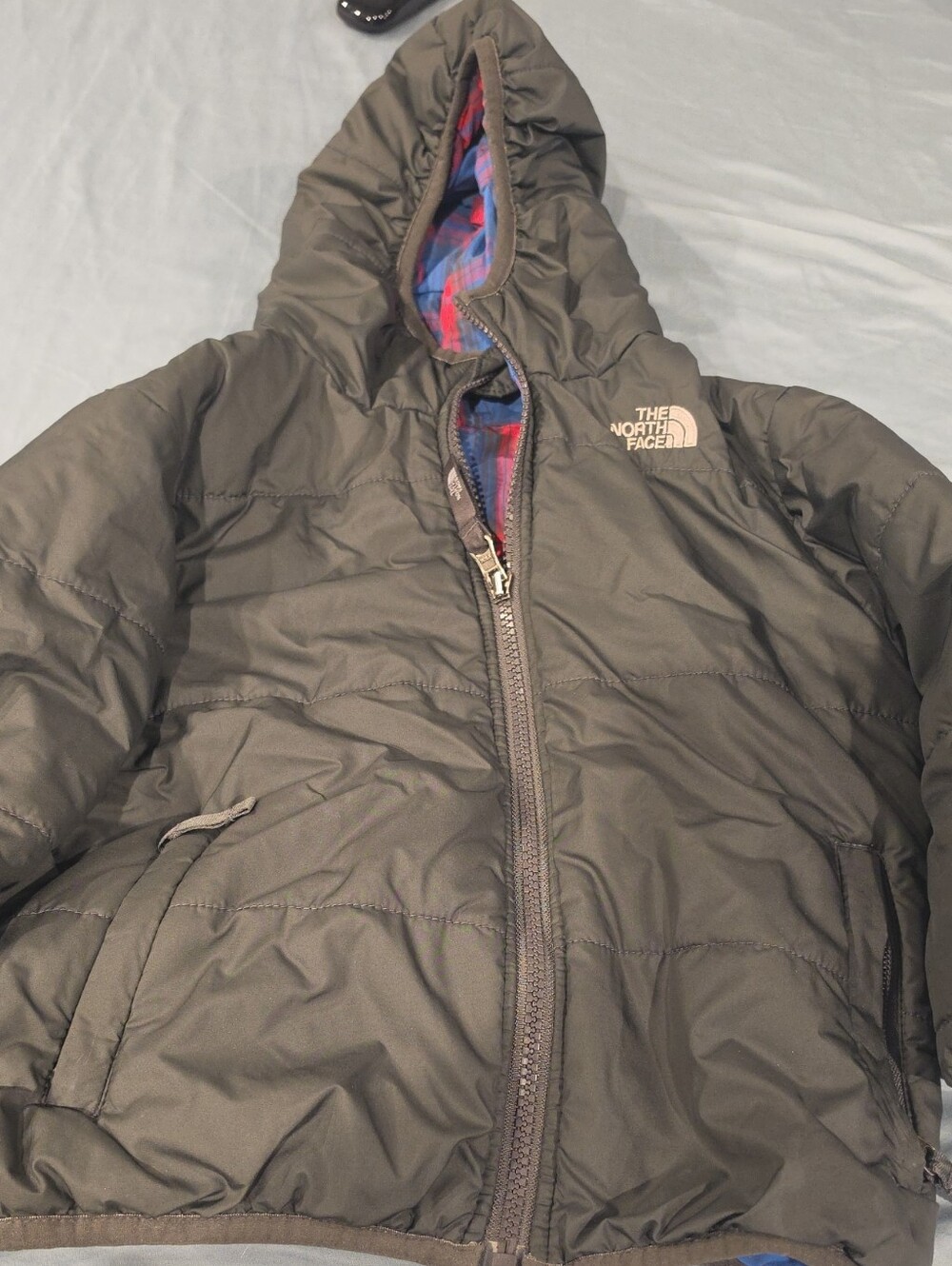 The North Face Kids' Olive Brown Hooded Puffer Jacket